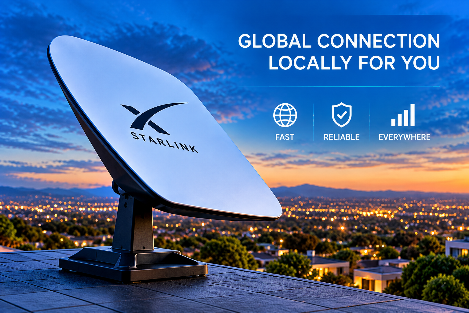 PulseLynk High-Speed Network with Starlink Dish